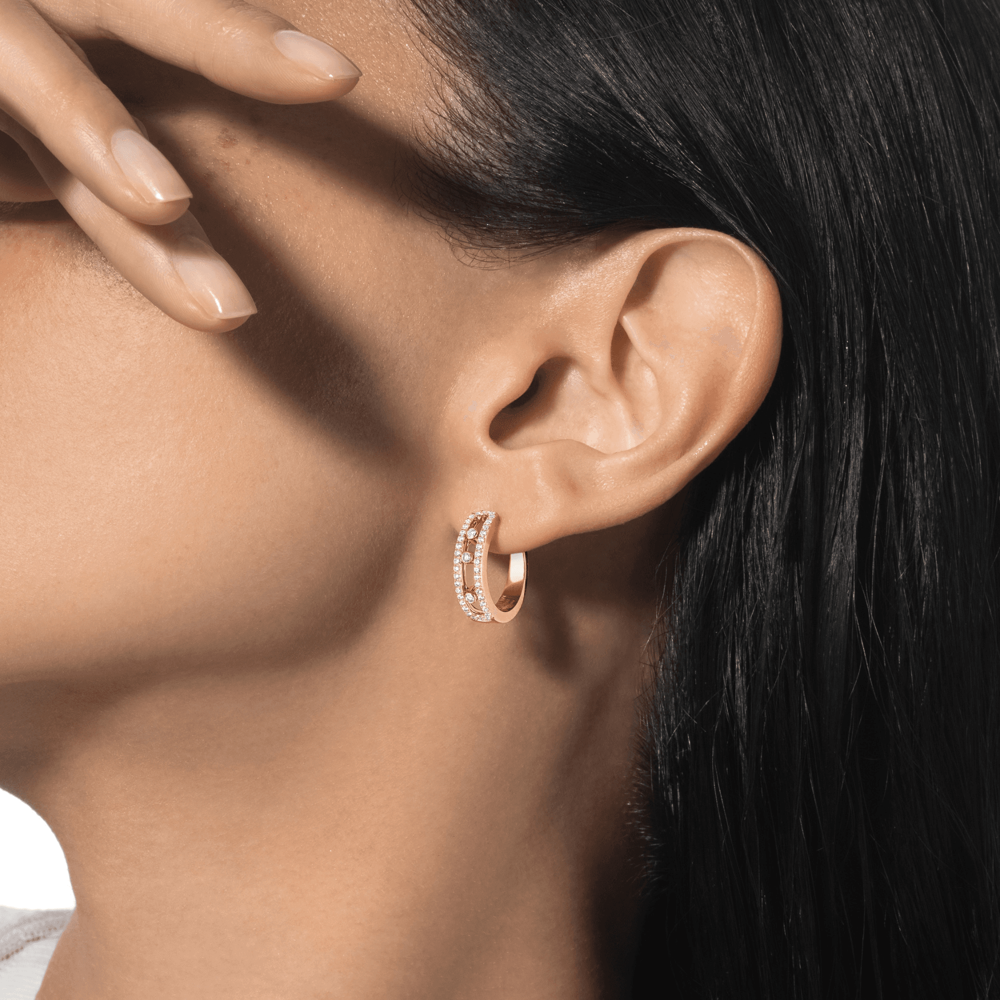 Messika Move Classic oorsieraad geelgoud met diamant - 4993-YG - #5