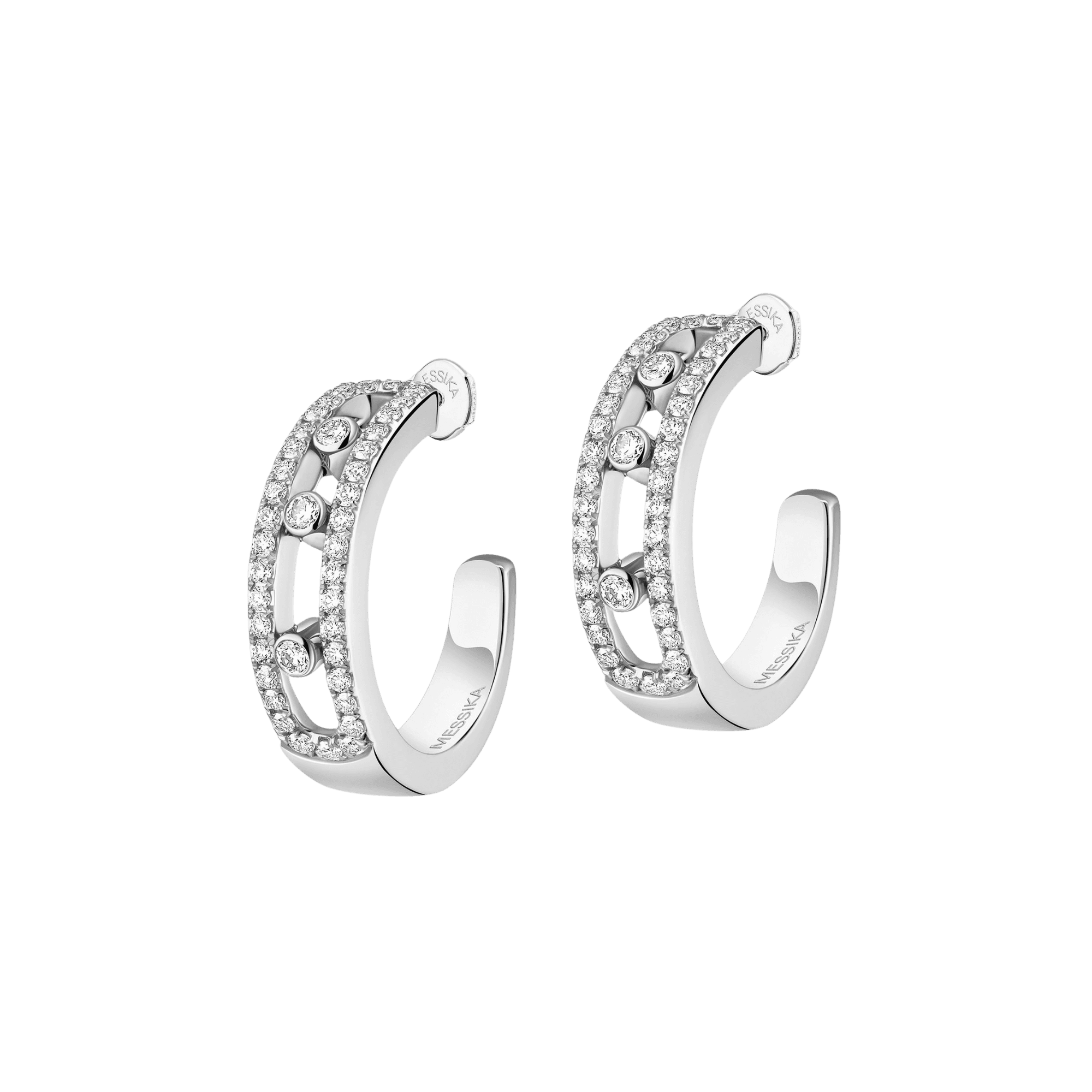 Messika Move Classic oorsieraad witgoud met diamant - 4993-WG - #2