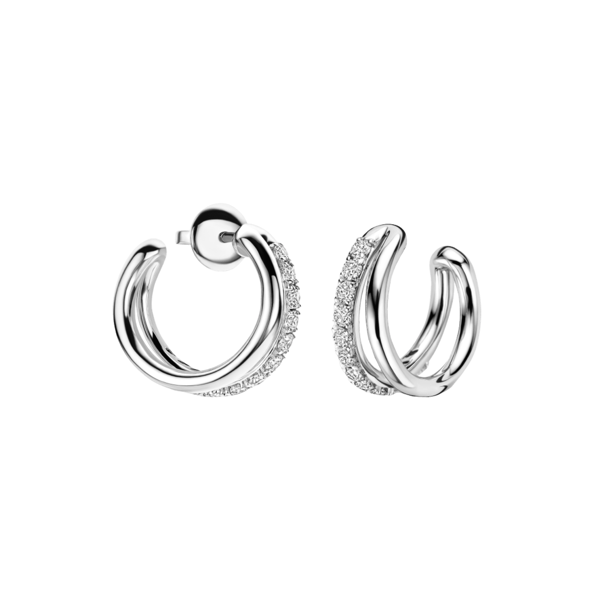 Schaap en Citroen Diamonds oorsieraad witgoud met diamant - #1
