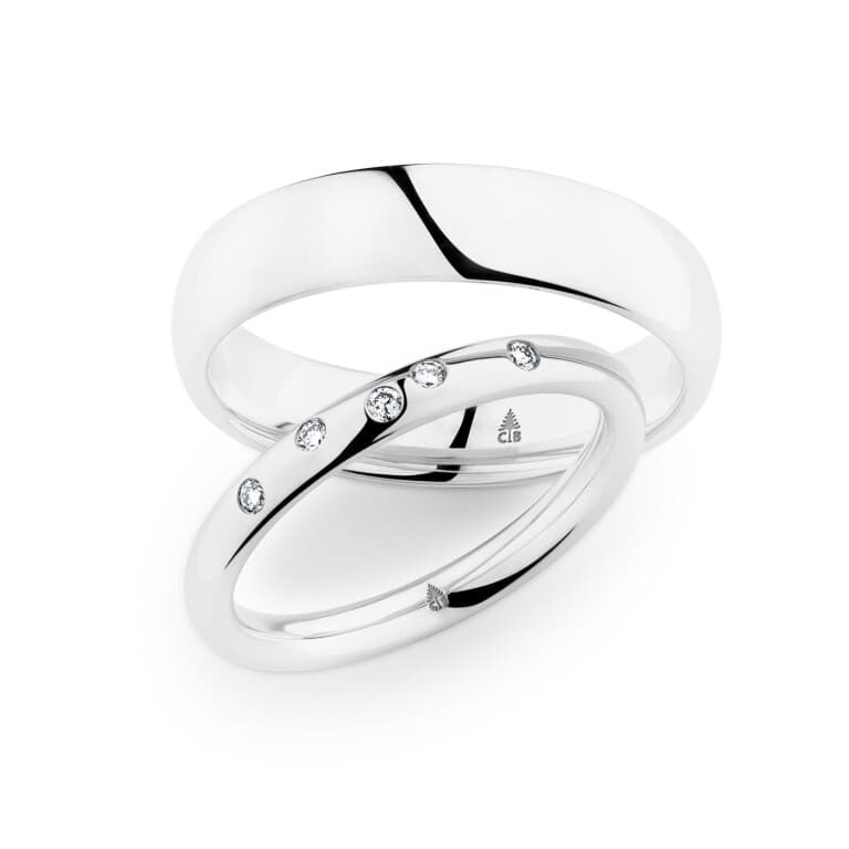 witgoud trouwring Classic Love Collection - 244777 - #2