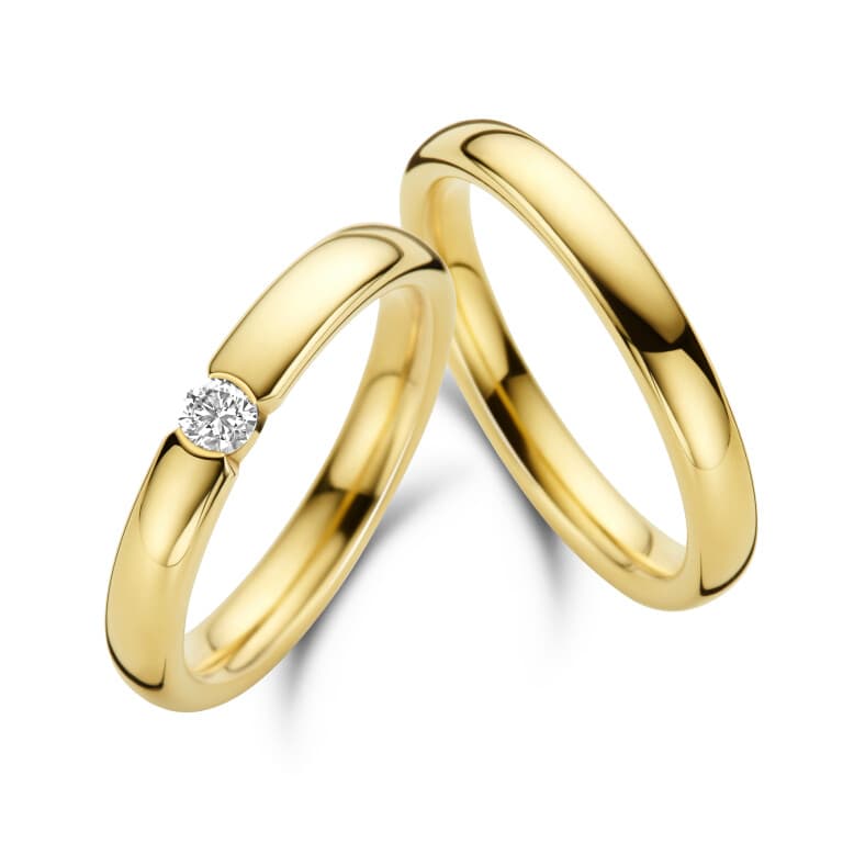 geelgoud trouwring herenring Love Collection - 270674 - #2