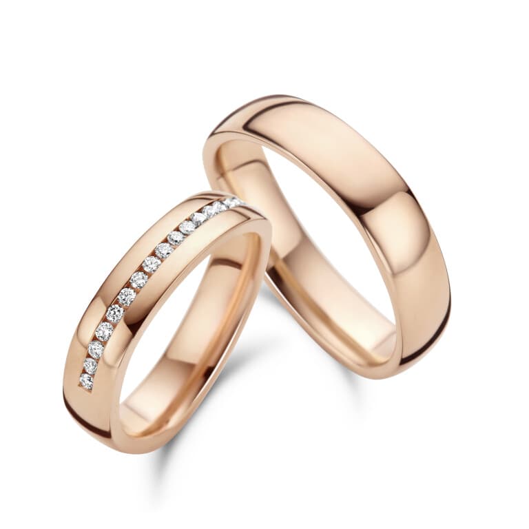 roodgoud trouwring herenring Love Collection - 280185 - #2
