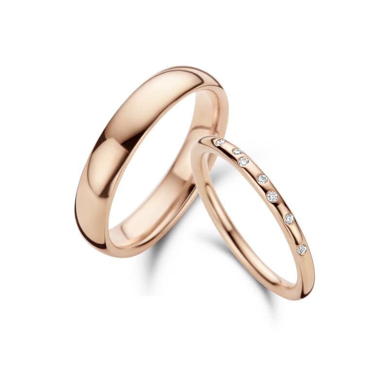 roodgoud trouwring damesring Love Collection - 244779 - #2