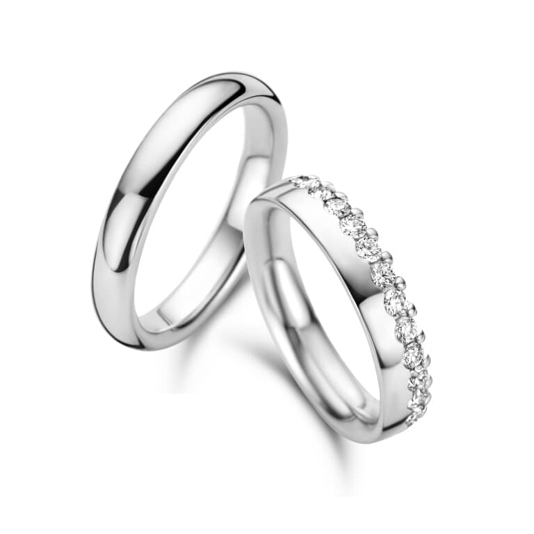 witgoud trouwring Classic Love Collection - 270957 - #2