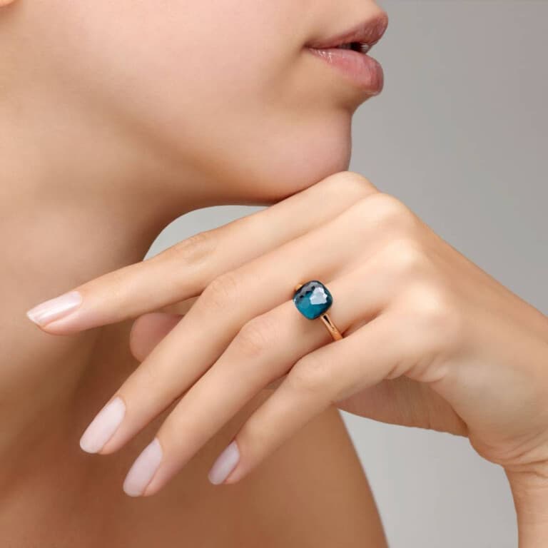 Pomellato Nudo ring rosé/wit goud met London topaas - PAA1100 O6000 000TL - #4
