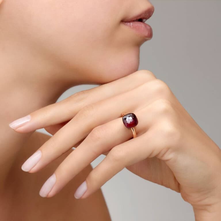 Pomellato Nudo ring rosé/wit goud met Granaat - PAA1100 O6000 000OG - #2