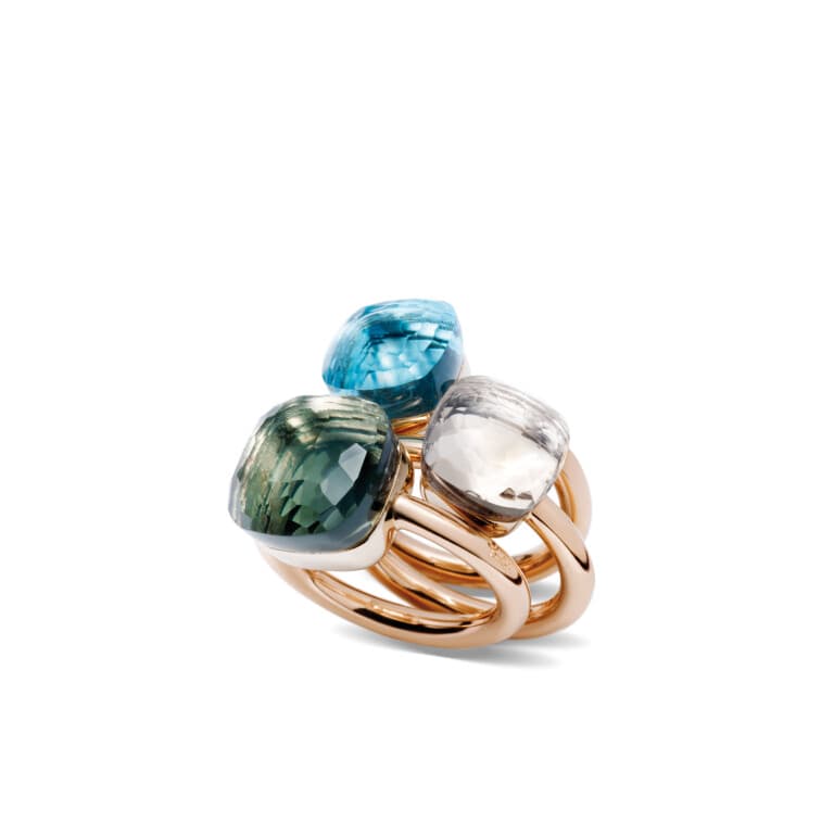 Pomellato Nudo ring rosé/wit goud met Topaas - PAA1100 O6000 000TB - #6