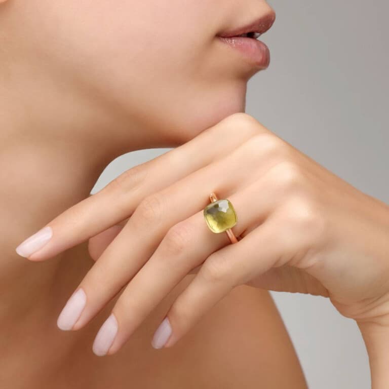 Pomellato Nudo Grande ring rosé/wit goud met Kwarts - PAB2010 O6000 000QL - #2