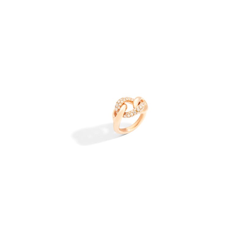 Pomellato Catene gourmette ring roodgoud met diamant - undefined - #1