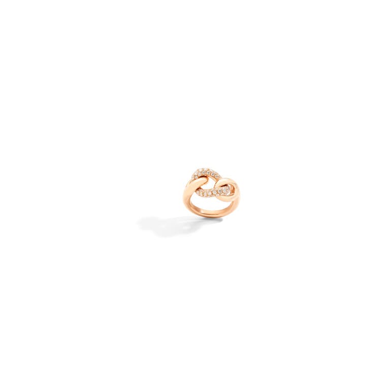 Pomellato Catene gourmette ring roodgoud met diamant - undefined - #2