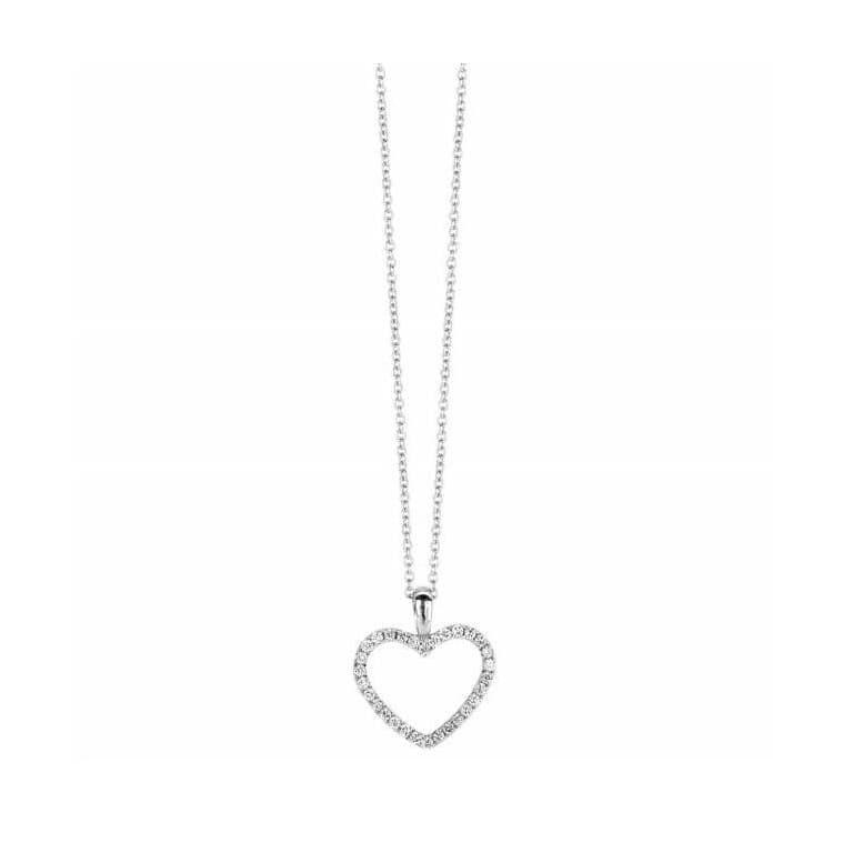witgoud collier met hanger met diamant Schaap en Citroen Diamonds - #2