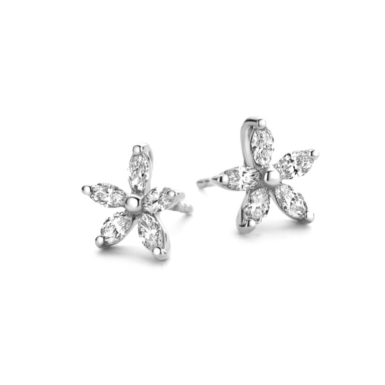 witgoud oorknoppen met diamant SC Highlights Diamonds - #1