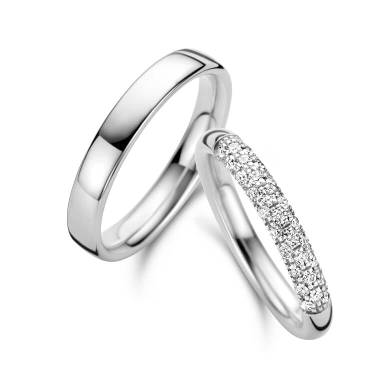 witgoud trouwring Classic Love Collection - 246696 - #2