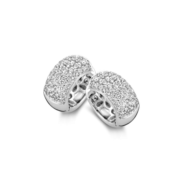 witgoud pave oorringen met diamant SC Highlights Diamonds - #2