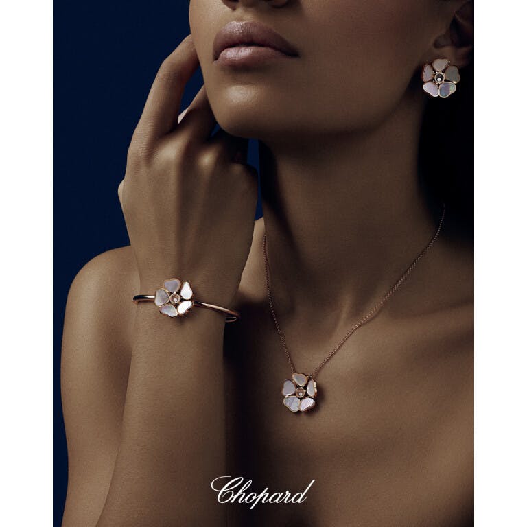 Chopard Happy Diamonds Happy Hearts Flowers collier met hanger roodgoud met diamant - undefined - #6