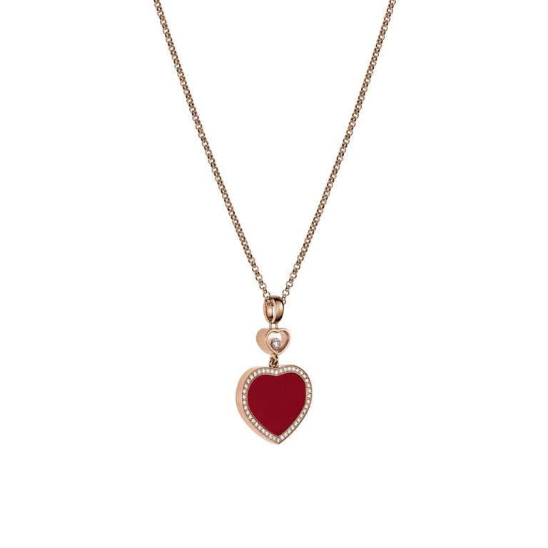 Chopard Happy Diamonds Happy Hearts collier met hanger roodgoud met diamant - undefined - #3