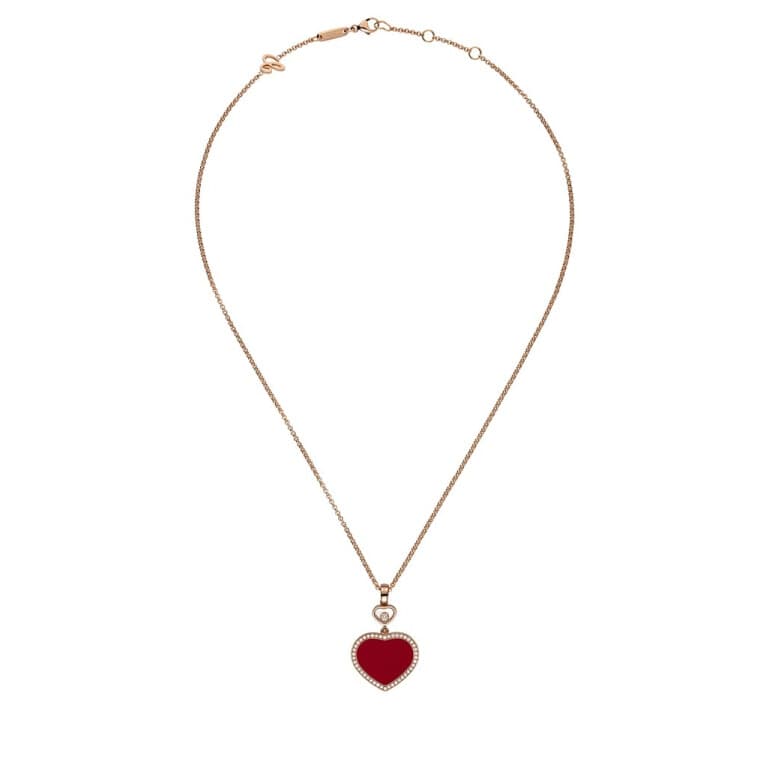 Chopard Happy Diamonds Happy Hearts collier met hanger roodgoud met diamant - 79A074-5801 - #2