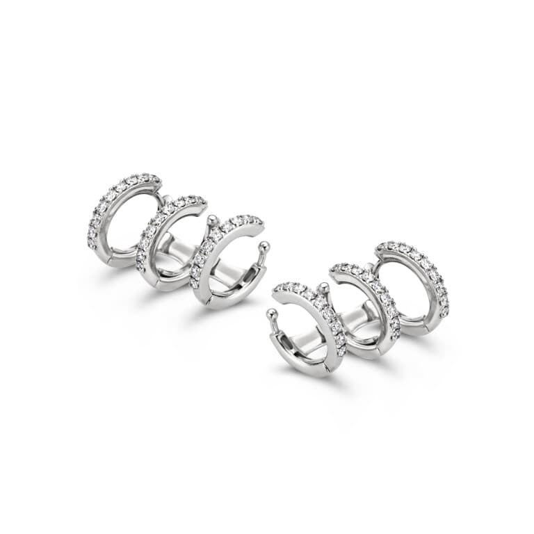 witgoud oorringen met diamant Schaap en Citroen Diamonds - #1