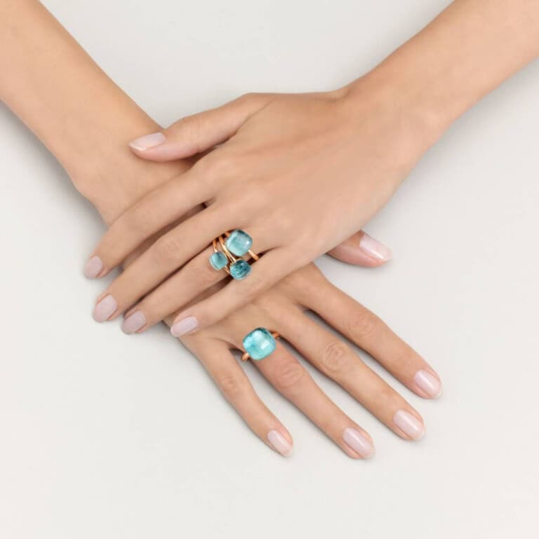 Pomellato Nudo Petit ring rosé/wit goud met Topaas - PAB4030 O6000 000OY - #5