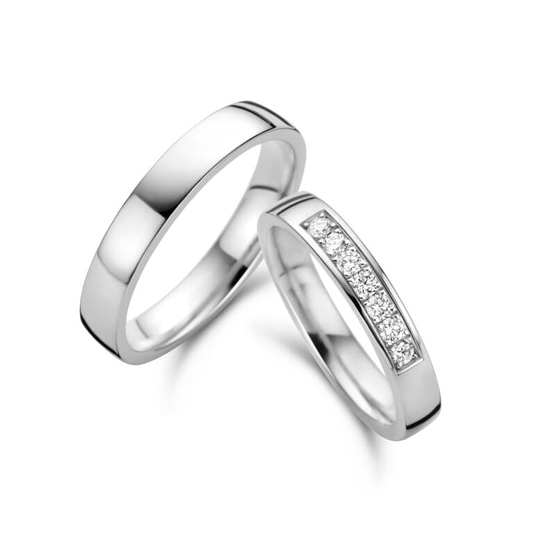 witgoud trouwring herenring Love Collection - undefined - #2