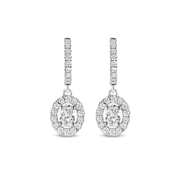 witgoud oorhangers met diamant Schaap en Citroen Diamonds - #1