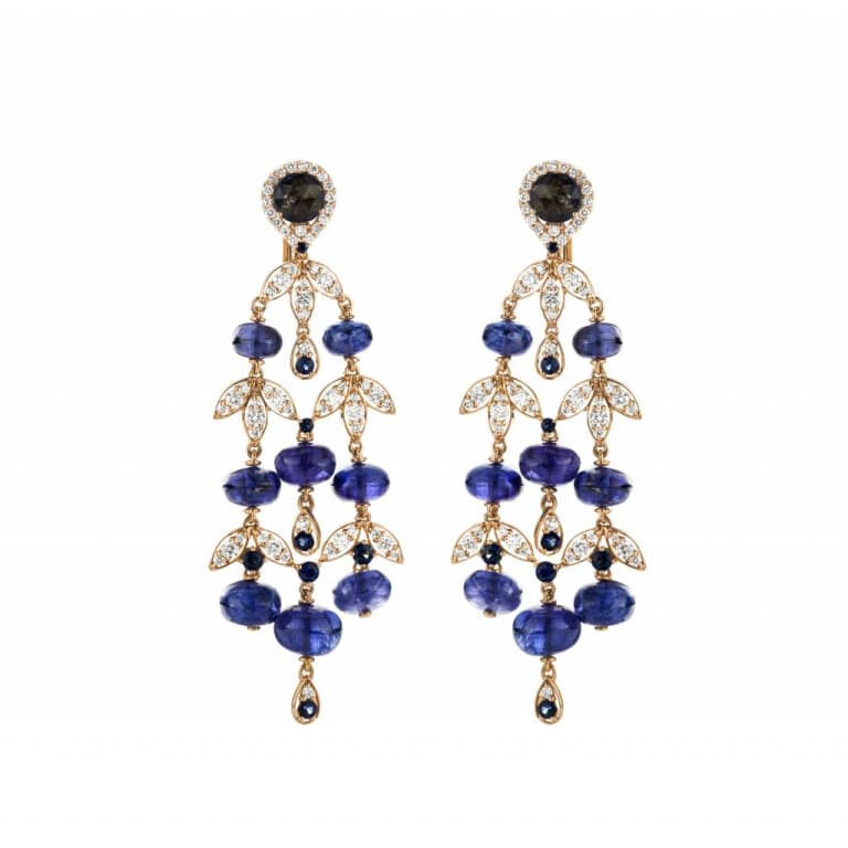 roodgoud oorhangers met diamant SC Highlights Colours - #1