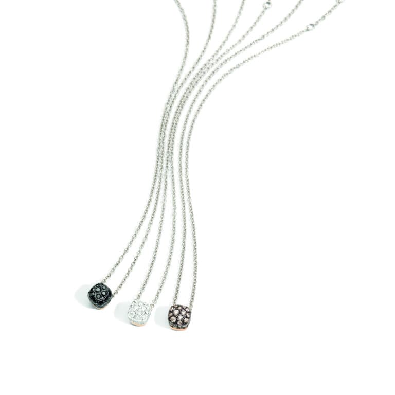 Pomellato Nudo Solitaire collier met hanger rosé/wit goud met diamant - F.B601/O6/BB - #2