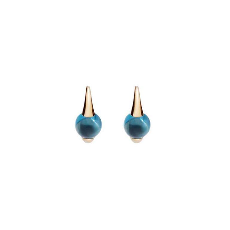 Pomellato M'ama Non M'ama Bonheur oorhangers roodgoud met London topaas - POB0040 O7000 000OY - #2