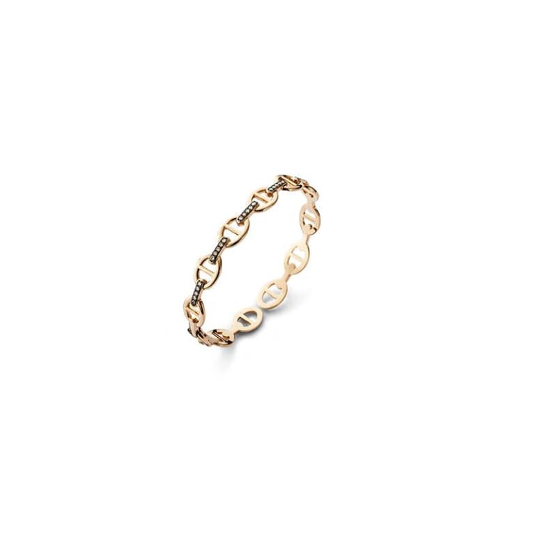 roodgoud gourmette armband met diamant Schaap en Citroen Diamonds - #2