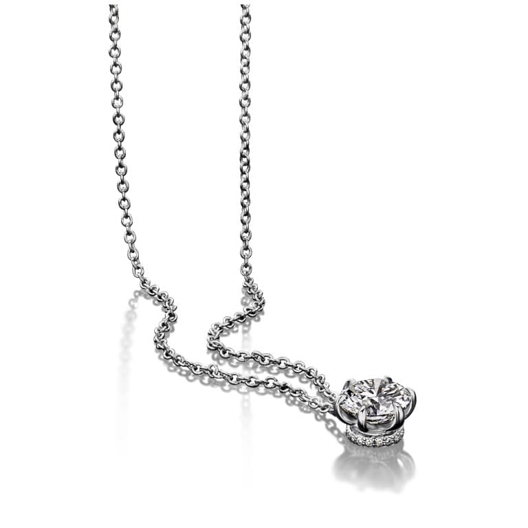 platina collier met hanger solitair met diamant SC 125 Collection 1.25 ct - #2