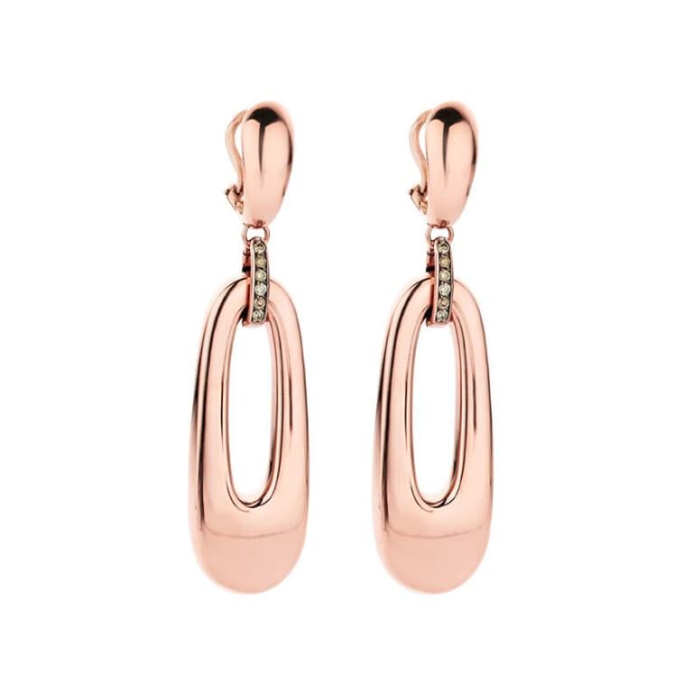 roodgoud oorhangers met diamant Schaap en Citroen Colours - #2