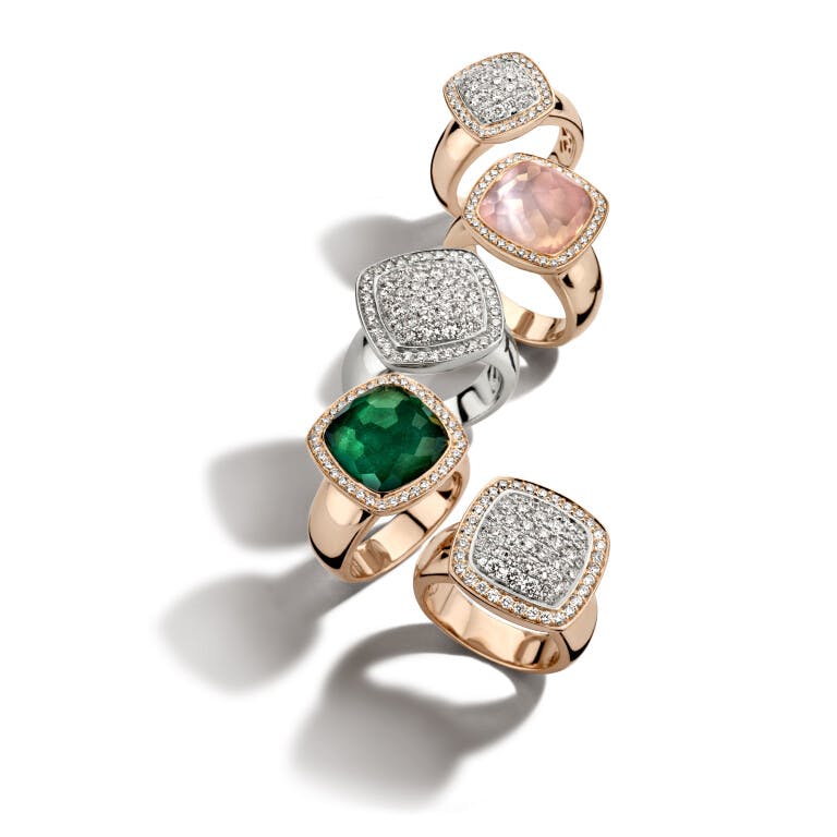 Tirisi Jewelry Milano Due ring rosé/wit goud met diamant - undefined - #2