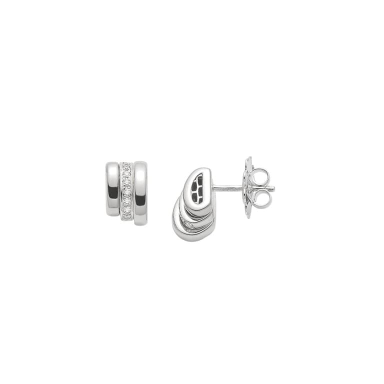 Fope Prima oorknoppen witgoud met diamant - 74408OX_BB_B_BBB_000 - #1