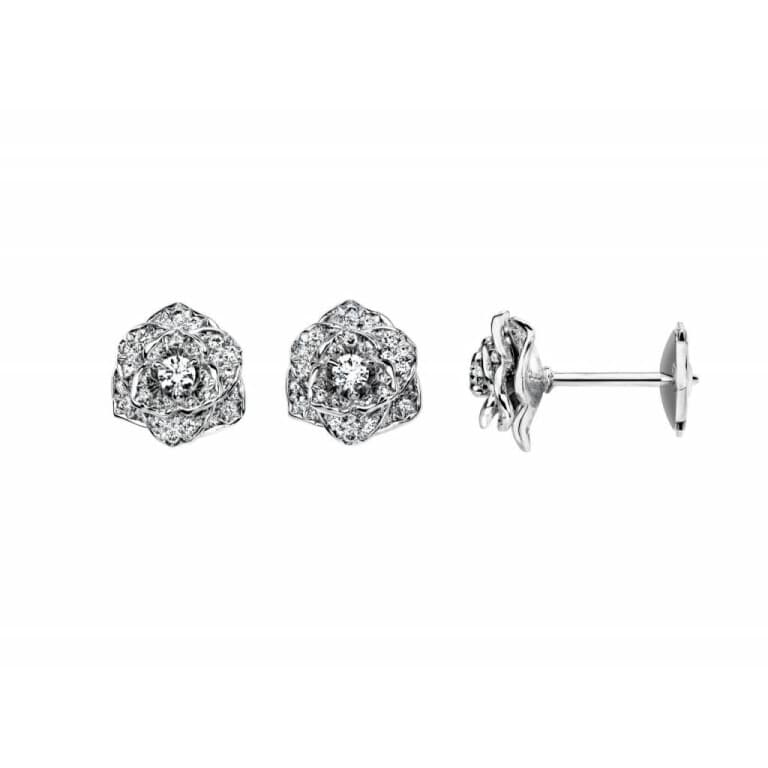 Piaget Rose oorknoppen witgoud met diamant - G38U0048 - #2
