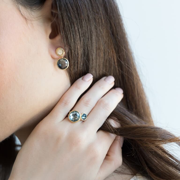 Marco Bicego Jaipur ring geelgoud met London topaas - AB586-TPL01 - #3
