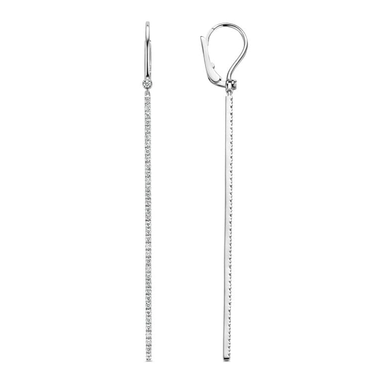 witgoud oorhangers met diamant Schaap en Citroen Diamonds - #1