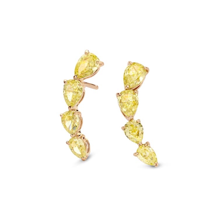 roodgoud oorknoppen met diamant SC Highlights Diamonds - #1