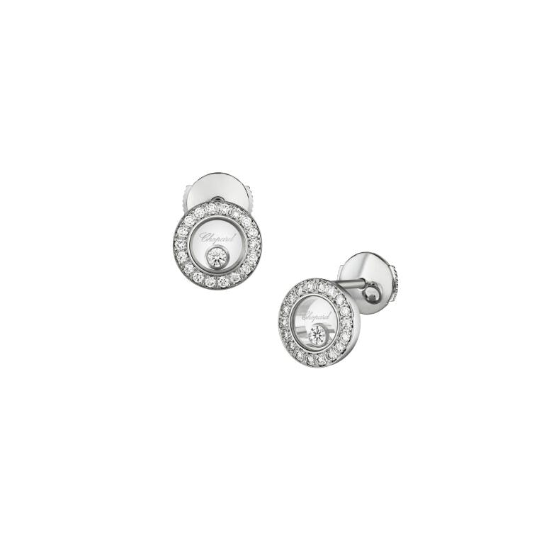 Chopard Happy Diamonds Icons Round oorknoppen witgoud met diamant - undefined - #2