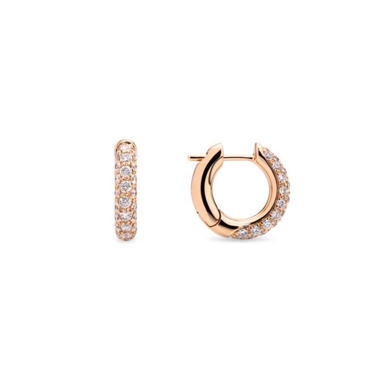 roodgoud pave oorringen met diamant Schaap en Citroen Diamonds - #1