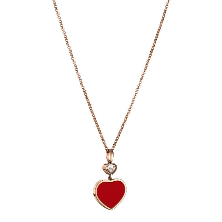Chopard Happy Diamonds Happy Hearts collier met hanger roodgoud met diamant - 797482-5801 - #4