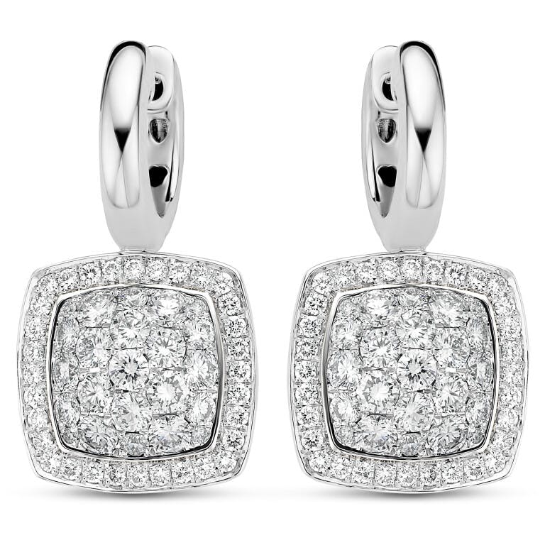 Tirisi Jewelry Milano Exclusive oorhangers witgoud met diamant