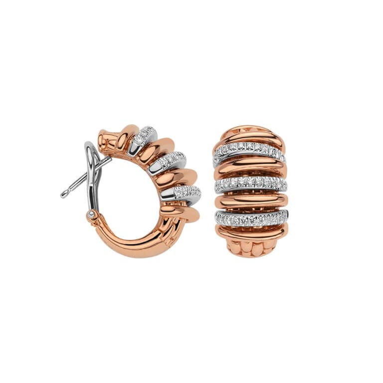 Fope Panorama oorhangers rosé/wit goud met diamant - 58804OX_BB_R_BBX_000 - #2
