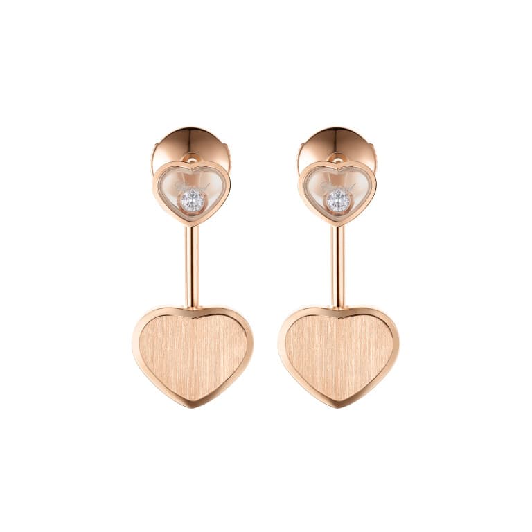 Chopard Happy Diamonds Happy Hearts oorhangers roodgoud met diamant - 83A007-5021 - #1