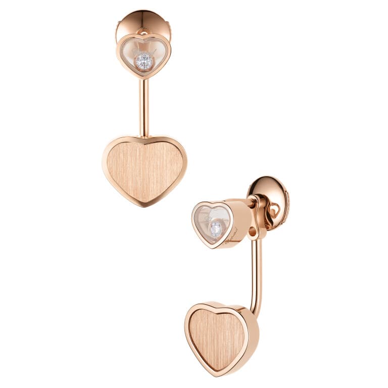 Chopard Happy Diamonds Happy Hearts oorhangers roodgoud met diamant - 83A007-5021 - #2