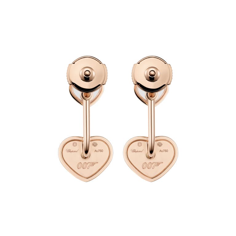 Chopard Happy Diamonds Happy Hearts oorhangers roodgoud met diamant - 83A007-5021 - #3