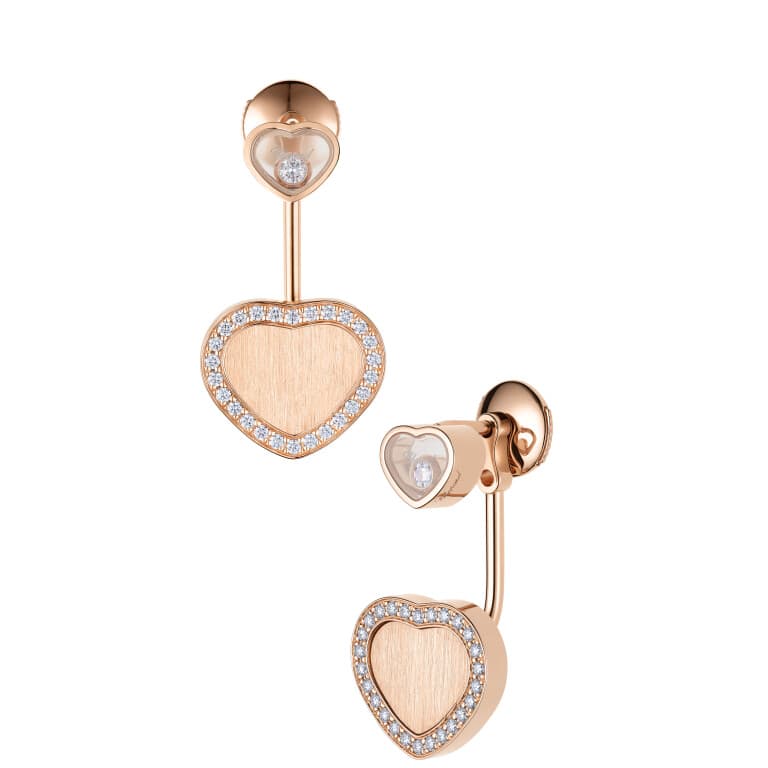 Chopard Happy Diamonds Happy Hearts oorhangers roodgoud met diamant - 83A007-5921 - #2
