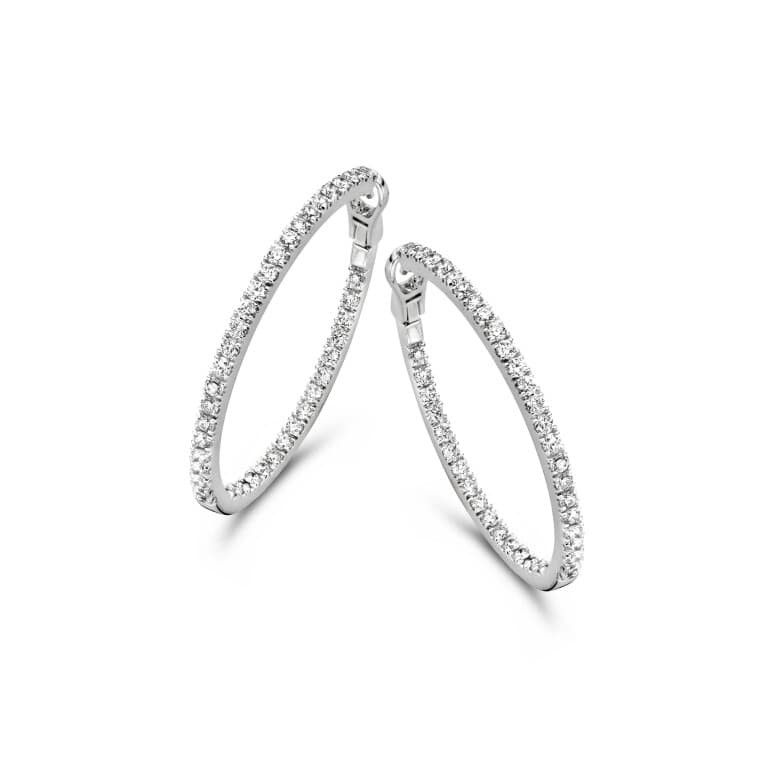 witgoud oorringen met diamant SC Highlights Diamonds - #2