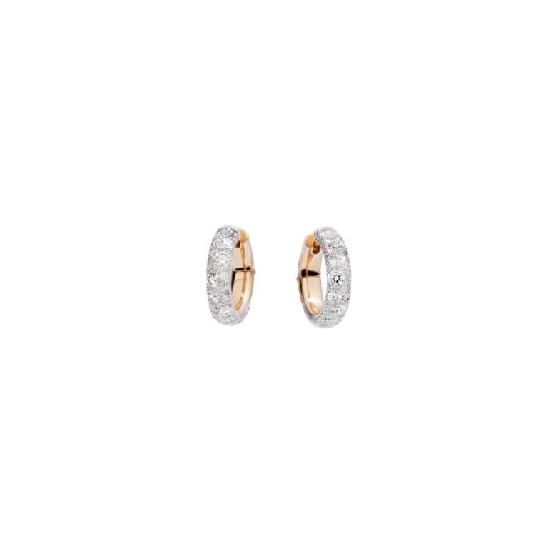 Pomellato Catene pave_oorringen rosé/wit goud met diamant - undefined - #1