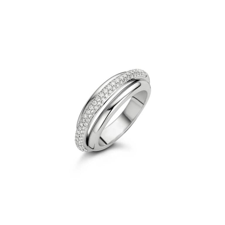 witgoud pave ring met diamant Schaap en Citroen Diamonds - #1