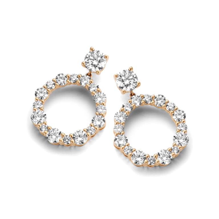 roodgoud oorhangers met diamant SC Highlights Diamonds - #1